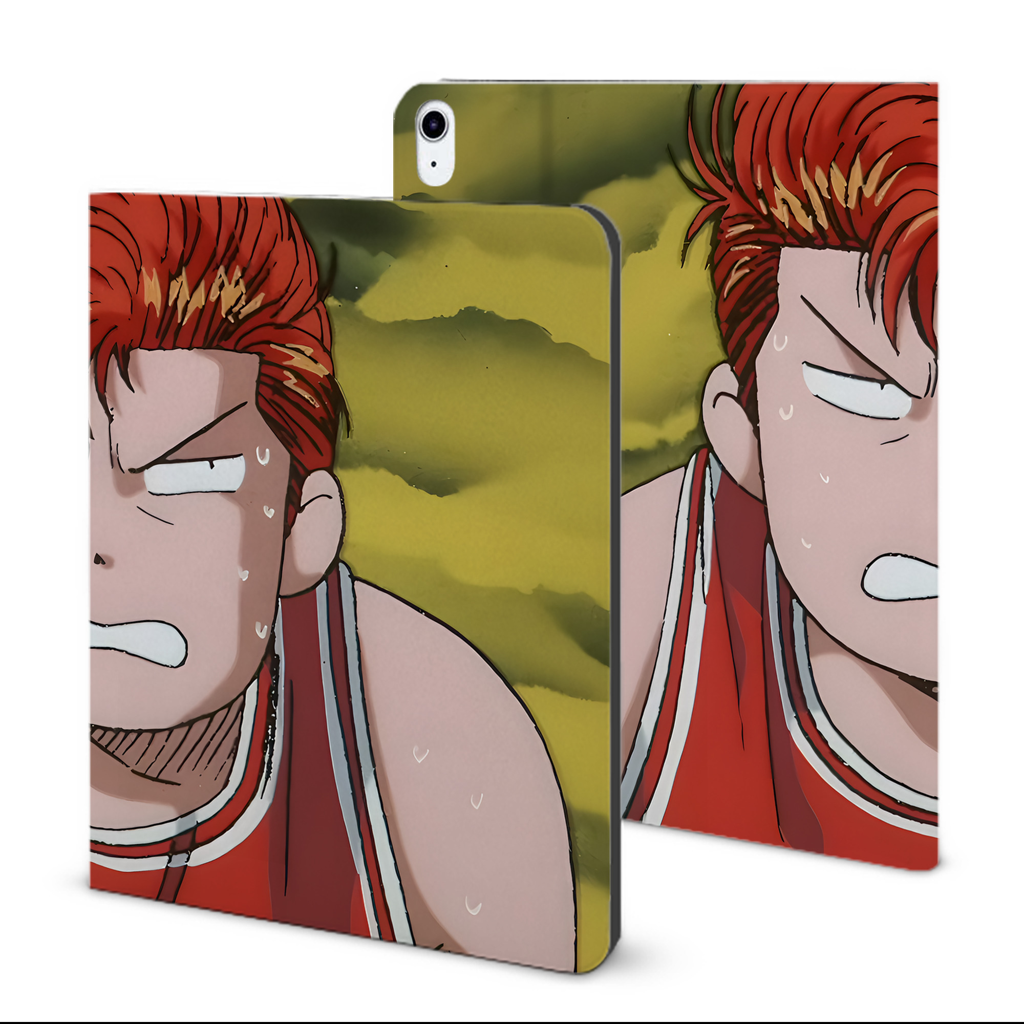 （画像用） SLAM DUNK／スラムダンク IPad ケース ブック型 PUレザー TPU 耐衝撃 軽量 薄型 ペン収納なし 全面保護 IPad 各モデル対応